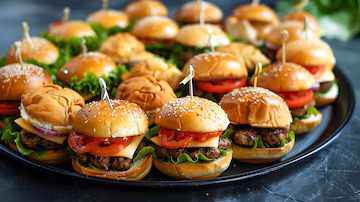 Plateau de mini burgers